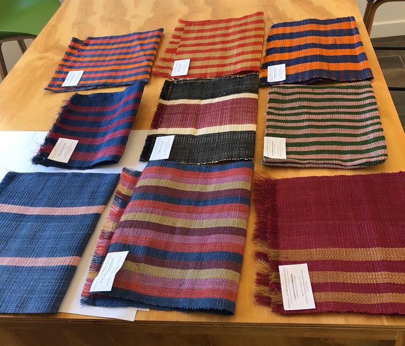 Some of the fabrics being made in a program in Mexico co-created by Ashley Kubley, of DAAP. 2019. 
